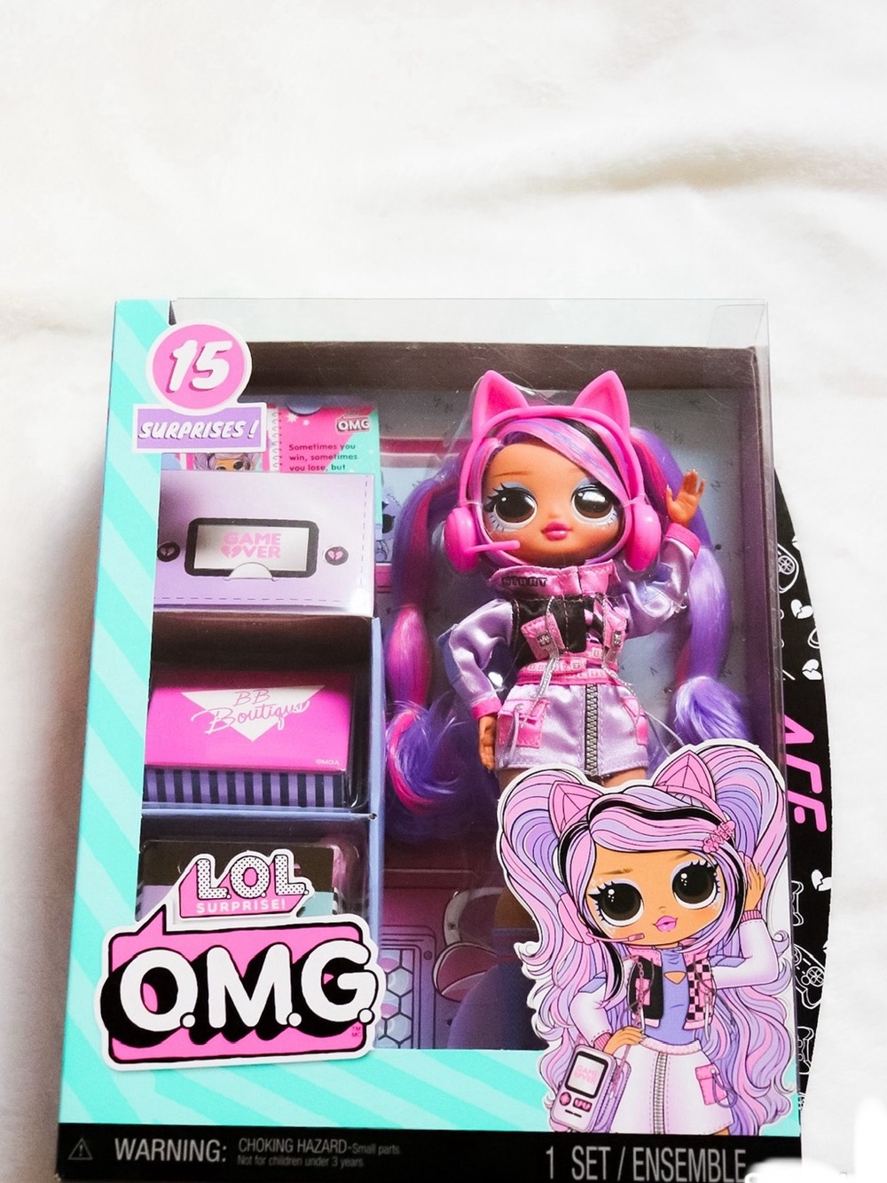 L.O.L. Surprise! "Game Over" Ace . It features 15 unboxing surprises. Doll